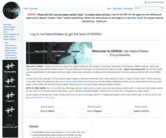 Nswiki.org(The NationStates Encyclopedia) Screenshot