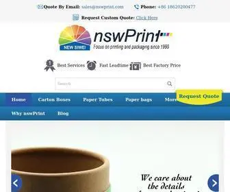 NSWprint.com(Custom Packaging) Screenshot