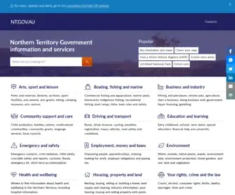 NT.gov.au(Northern Territory Government) Screenshot