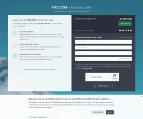 NT2.com(The Leading Nt2 Site on the Net) Screenshot