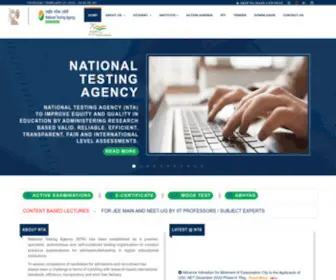 Nta.ac.in(National Testing Agency) Screenshot