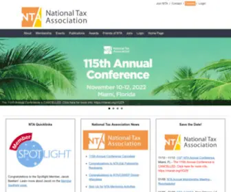 Ntanet.org(NTA (National Tax Association)) Screenshot