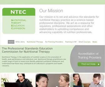 Nteducationcommission.org.uk(Nutritional Therapy Education Commission) Screenshot