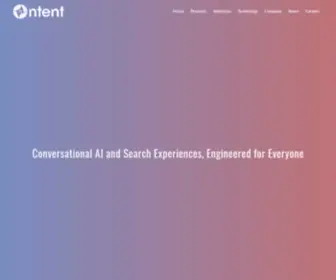 Ntent.com(Conversational AI and Search Experiences) Screenshot