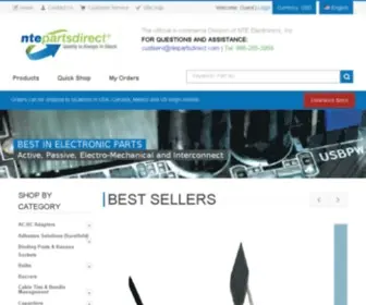 Ntepartsdirect.com(Electronics components distributor) Screenshot