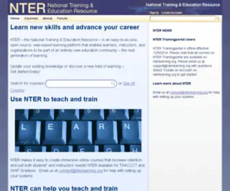 Nterlearning.org(NTER) Screenshot