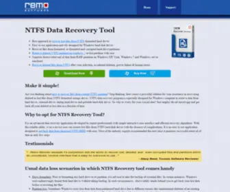 NTFsrecoverysoftware.com(Best Utility to Recover NTFS Data after Formatting) Screenshot