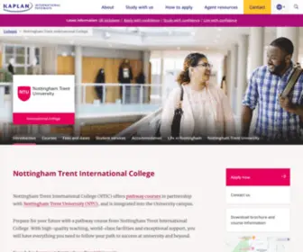 Ntic.org.uk(Nottingham Trent International College (NTIC)) Screenshot