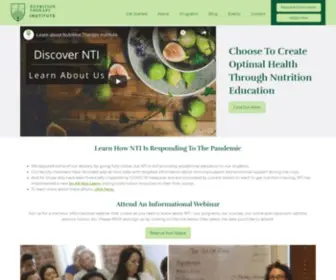 Ntischool.com(Nutrition Therapy Institute I Comprehensive Nutrition and Chef Programs) Screenshot