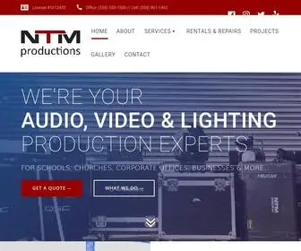 NTMproductions.com(Sound, Lighting, Video, and Equipment Rentals) Screenshot