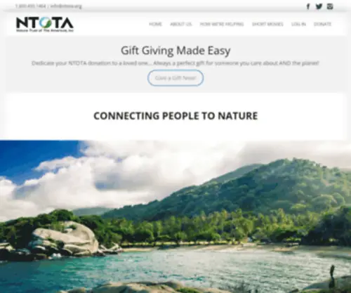 Ntota.org(Nature Trust of The Americas Inc.Nature Trust of The Americas Inc) Screenshot