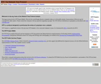 NTP.org(Home of the Network Time Protocol) Screenshot