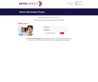 NTsdirectclients.com(NTSDirect Start Page) Screenshot