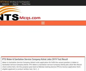 NTSMCQS.com(NTS Mcqs for Test Preparation) Screenshot