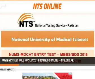 Ntsonline.pk(NTS Online) Screenshot