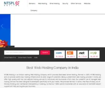 NTSPlhosting.com(Web Hosting Company in India) Screenshot