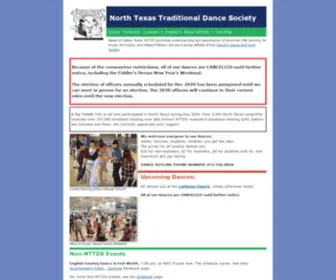 NTTDS.org(North Texas Traditional Dance Society) Screenshot