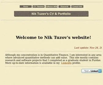Ntuzov.com(Nik Tuzov's CV & Portfolio) Screenshot
