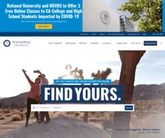 NU.edu(National University) Screenshot
