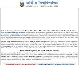 Nuacbdresults.com(National University) Screenshot