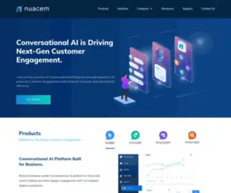 Nuacem.com(Conversational AI) Screenshot