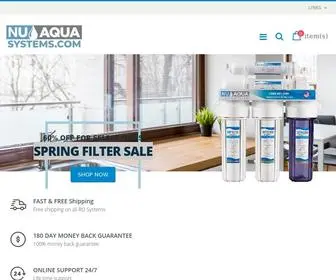 Nuaquasystems.com(Nu Aqua Systems professional grade water systems for home use) Screenshot