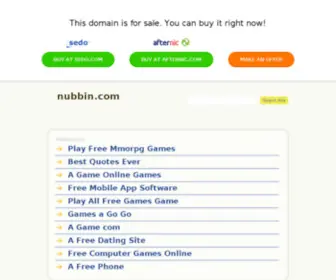 Nubbin.com(De beste bron van informatie over nubbin) Screenshot