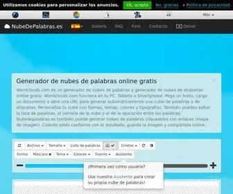 Nubedepalabras.es(Generador de nube de palabras y creador de nubes de etiquetas gratis y online) Screenshot