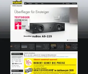 Nubert.de(Ehrliche Lautsprecher im Direktvertrieb und Ladengeschäft) Screenshot