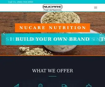 Nucare.com(Sports Supplements Private Label Company) Screenshot