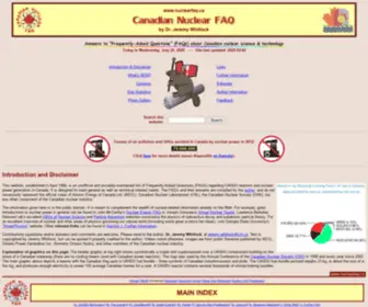 Nuclearfaq.ca(The Canadian Nuclear FAQ) Screenshot