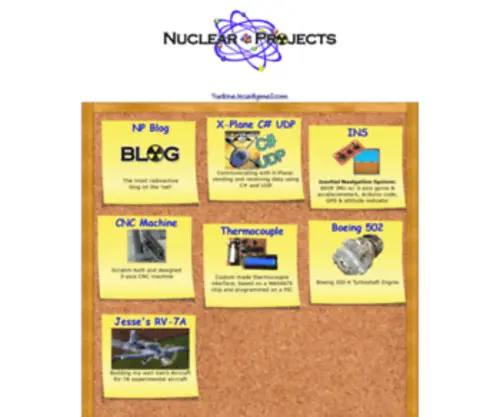 Nuclearprojects.com(One site to house ALL my projects) Screenshot