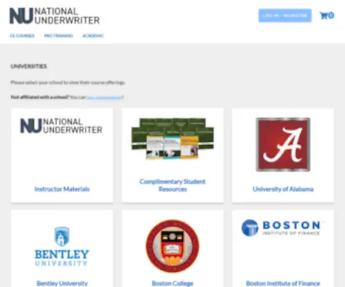 Nucollege.com(NU College) Screenshot