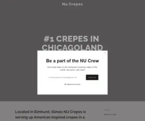 Nucrepes.com(Nu Crepes) Screenshot