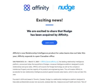 Nudge.ai(Affinity has acquired Nudge) Screenshot