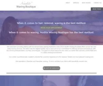 Nuditewaxingboutique.com(Specializing in Body Waxing for Men and Women) Screenshot