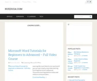 Nuedu24.com(National University Education Help Portal) Screenshot