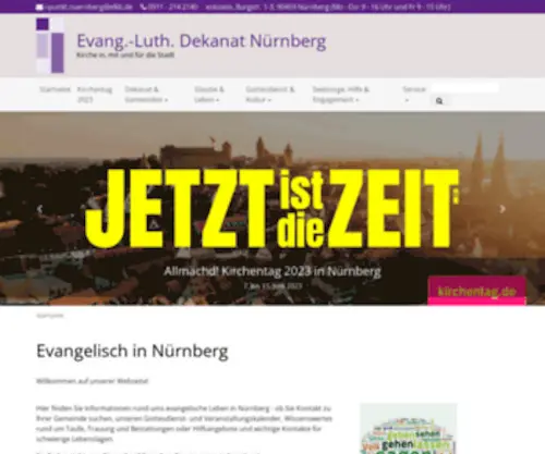 Nuernberg-Evangelisch.de(Evangelisch in Nürnberg) Screenshot