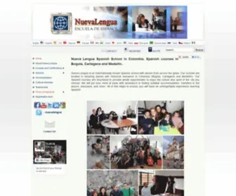 Nuevalengua.com(Nueva Lengua Spanish school Colombia Panama Bogota Cartagena Medellin) Screenshot