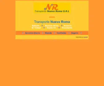 Nuevaroma.com.ar(Transporte Nueva Roma SRL) Screenshot