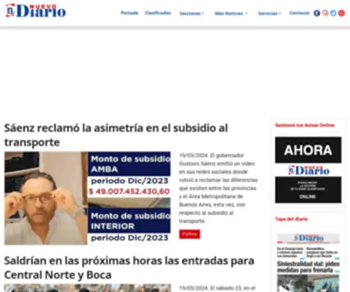 Nuevodiariodesalta.com.ar(Nuevo Diario de Salta) Screenshot