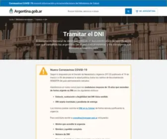 Nuevodni.gov.ar(Tramitar el DNI) Screenshot