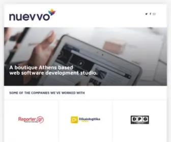 Nuevvo.com(A boutique web software development studio based in Athens) Screenshot