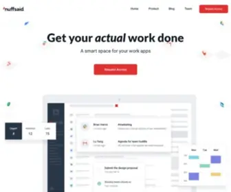 Nuffsaid.com(Workflow intelligence) Screenshot