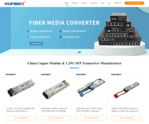 Nufiber-SYstems.com(Quality 1.25G SFP Transceiver & 10G SFP) Screenshot