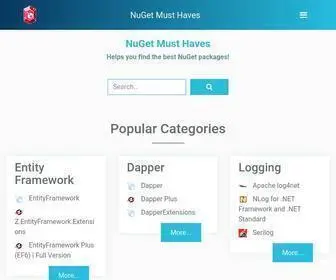 Nugetmusthaves.com(NuGet Must Haves Packages) Screenshot