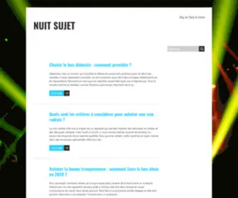 Nuitsujet.com(Nuit Sujet) Screenshot