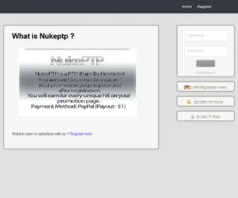 Nukeptp.com(Paid to promote) Screenshot