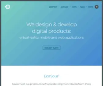 Nukomeet.com(Premium Software Development Studio from Paris) Screenshot