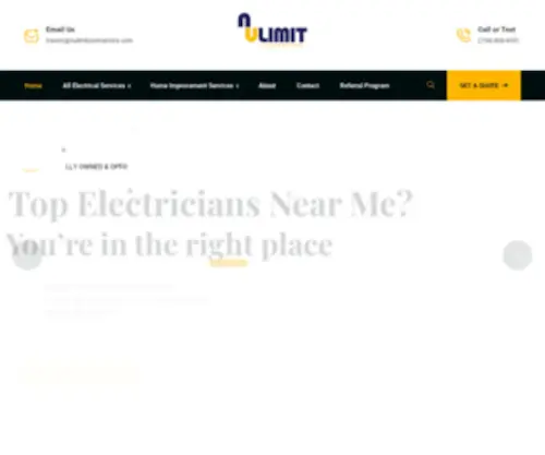 Nulimitcontractors.com(Electricians Near Me) Screenshot